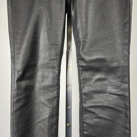 Eileen Fisher Black Metallic Straight Leg Pants Size 6 - Picture 3 of 8